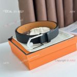 AAA Replica Hermes Black Licol 35mm Reversible Leather Belt